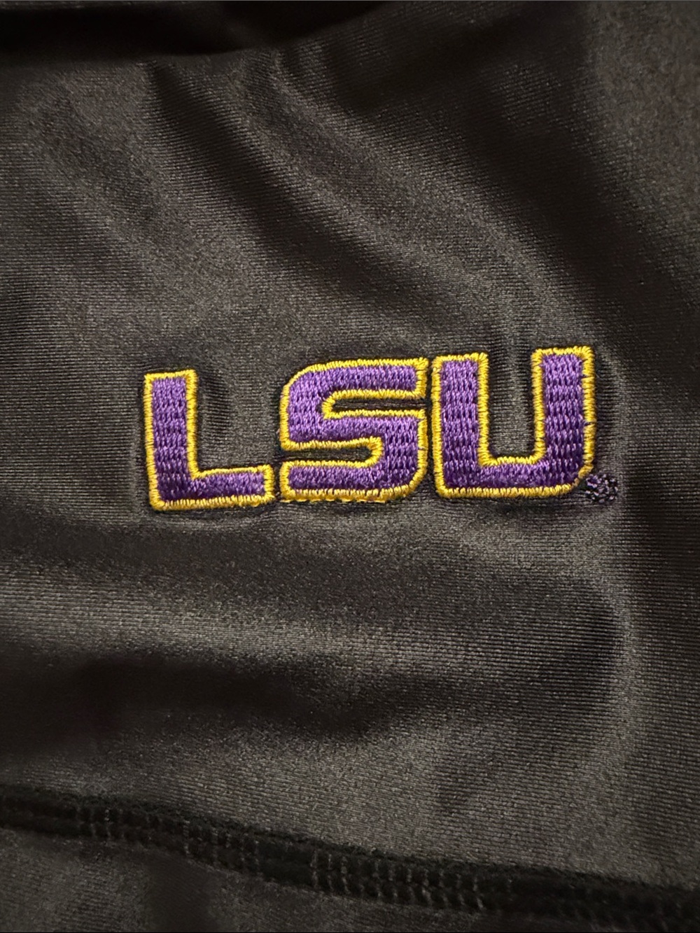Black LSU  Purple & Gold Embroidered Logo